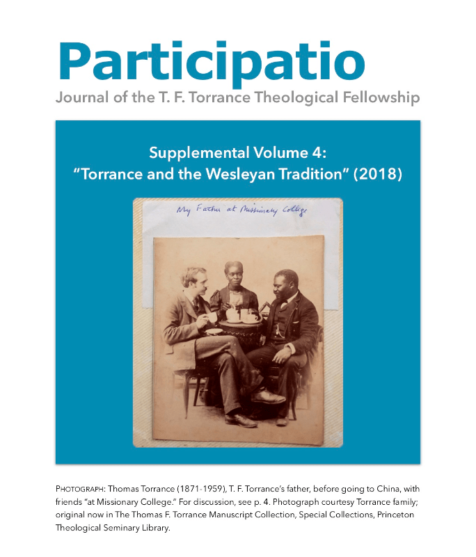 Cover thumbnail for PARTICIPATIO: JOURNAL OF THE T F  TORRANCE THEOLOGICAL FELLOWSHIP.